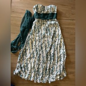 2000’s floor length strapless dress